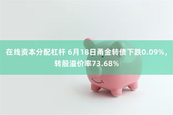 在线资本分配杠杆 6月18日甬金转债下跌0.09%，转股溢价率73.68%