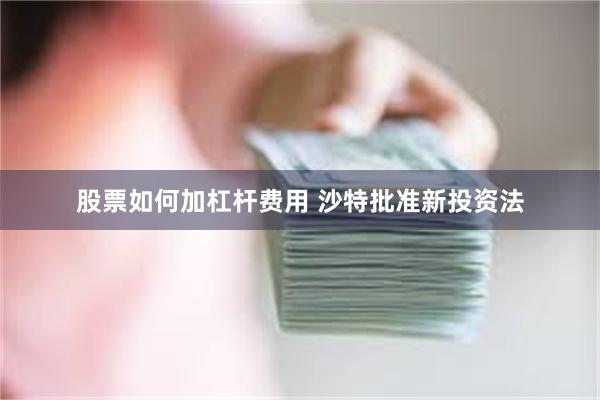 股票如何加杠杆费用 沙特批准新投资法