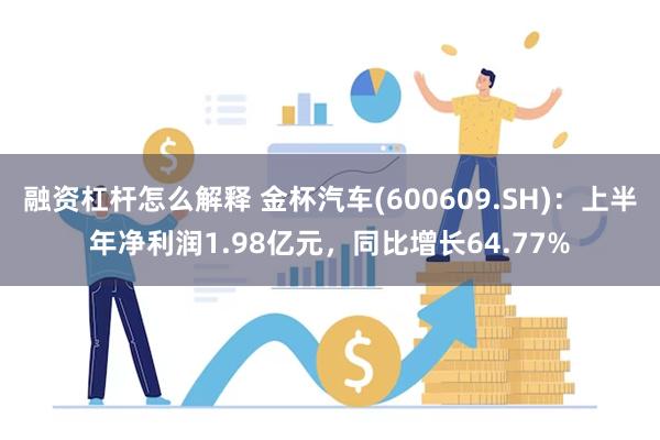 融资杠杆怎么解释 金杯汽车(600609.SH)：上半年净利润1.98亿元，同比增长64.77%