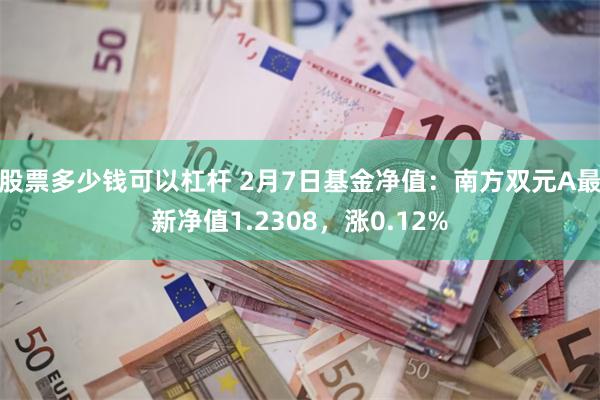 股票多少钱可以杠杆 2月7日基金净值：南方双元A最新净值1.2308，涨0.12%